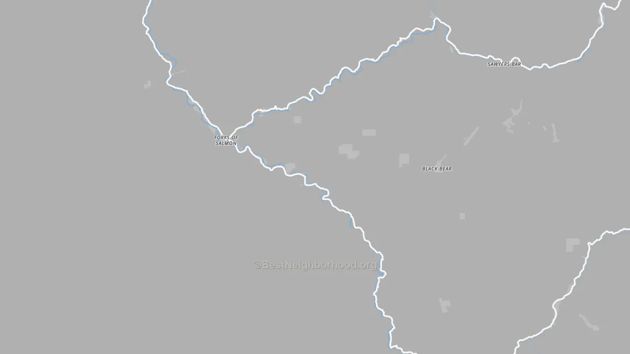 Transit Grade map of Forks Of Salmon, CA