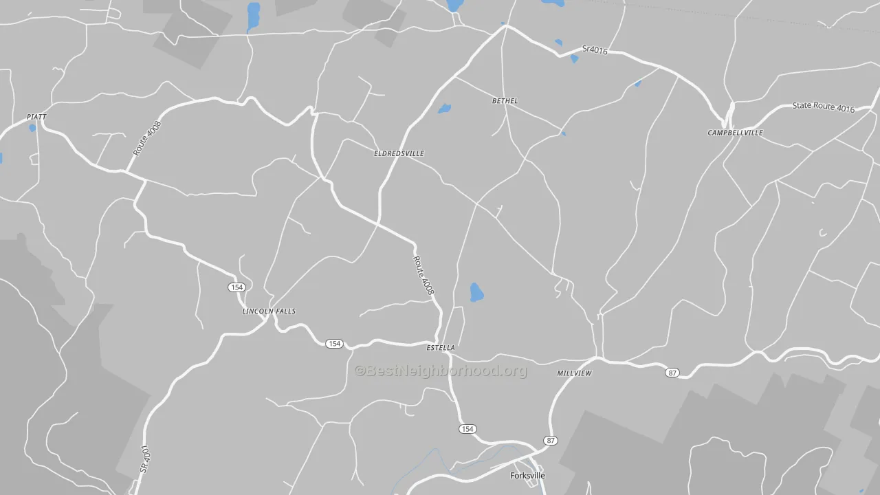 Transit Grade map of Forksville, PA