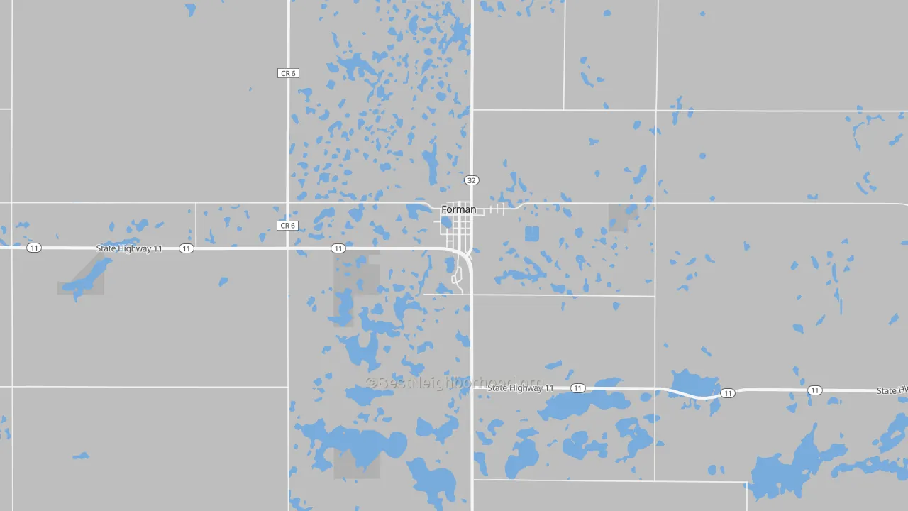 Transit Grade map of Forman, ND