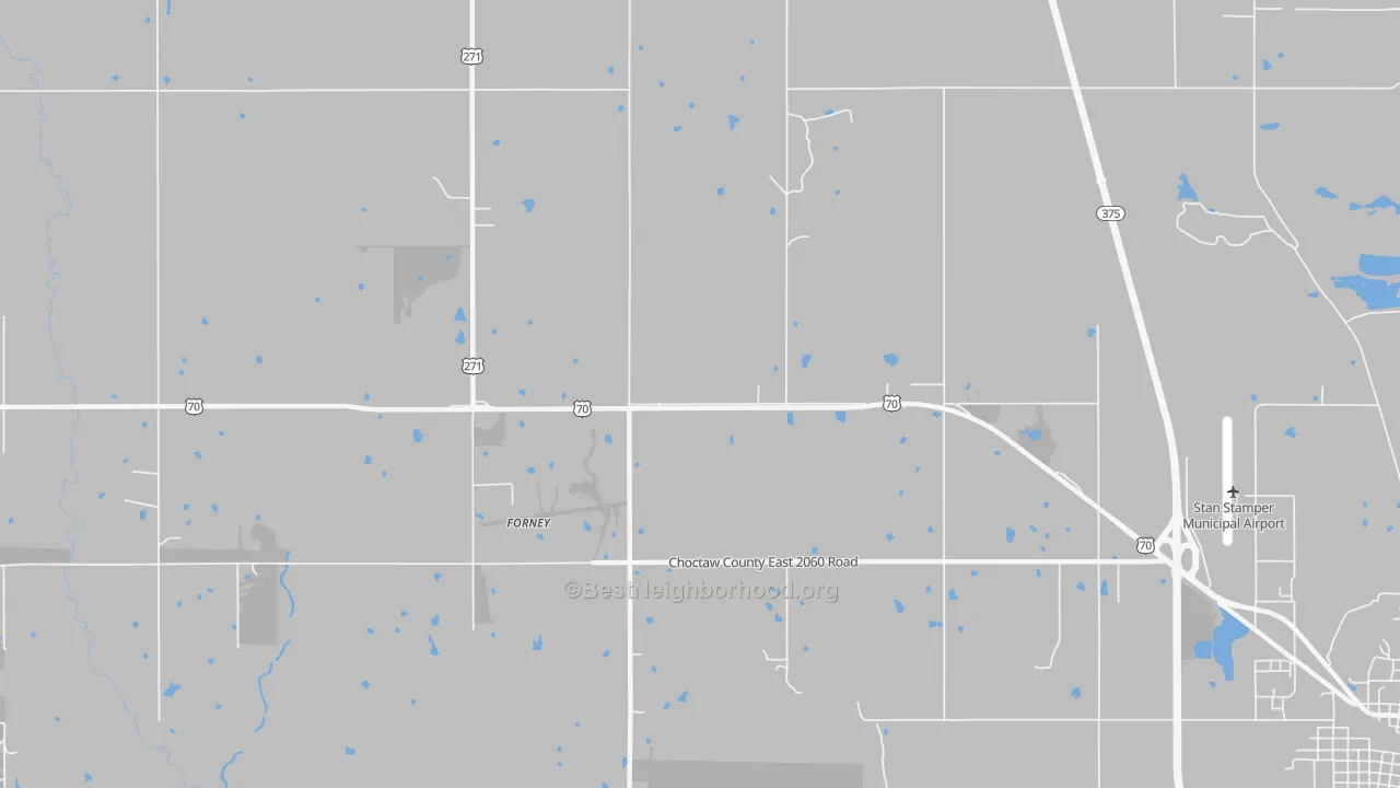 Transit Grade map of Forney, OK