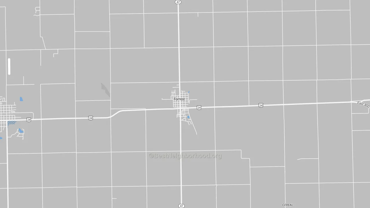 Transit Grade map of Forrest, IL