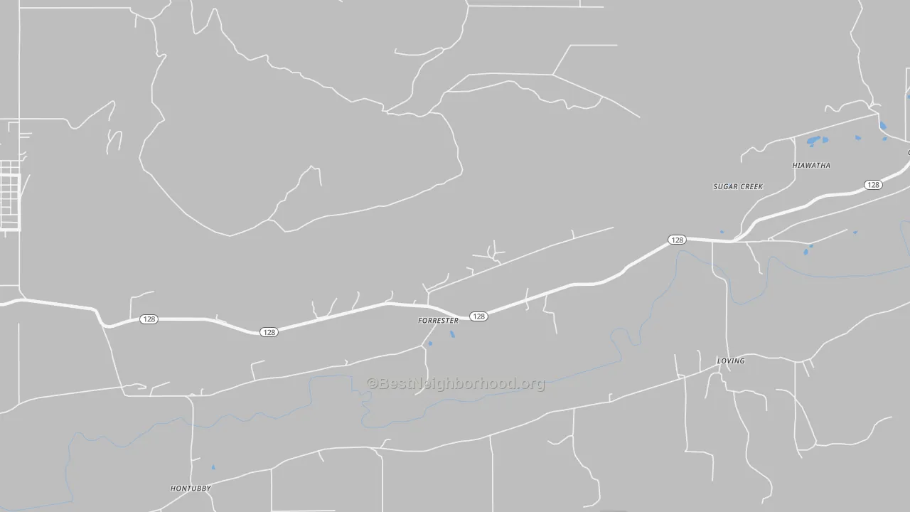Transit Grade map of Forrester, OK