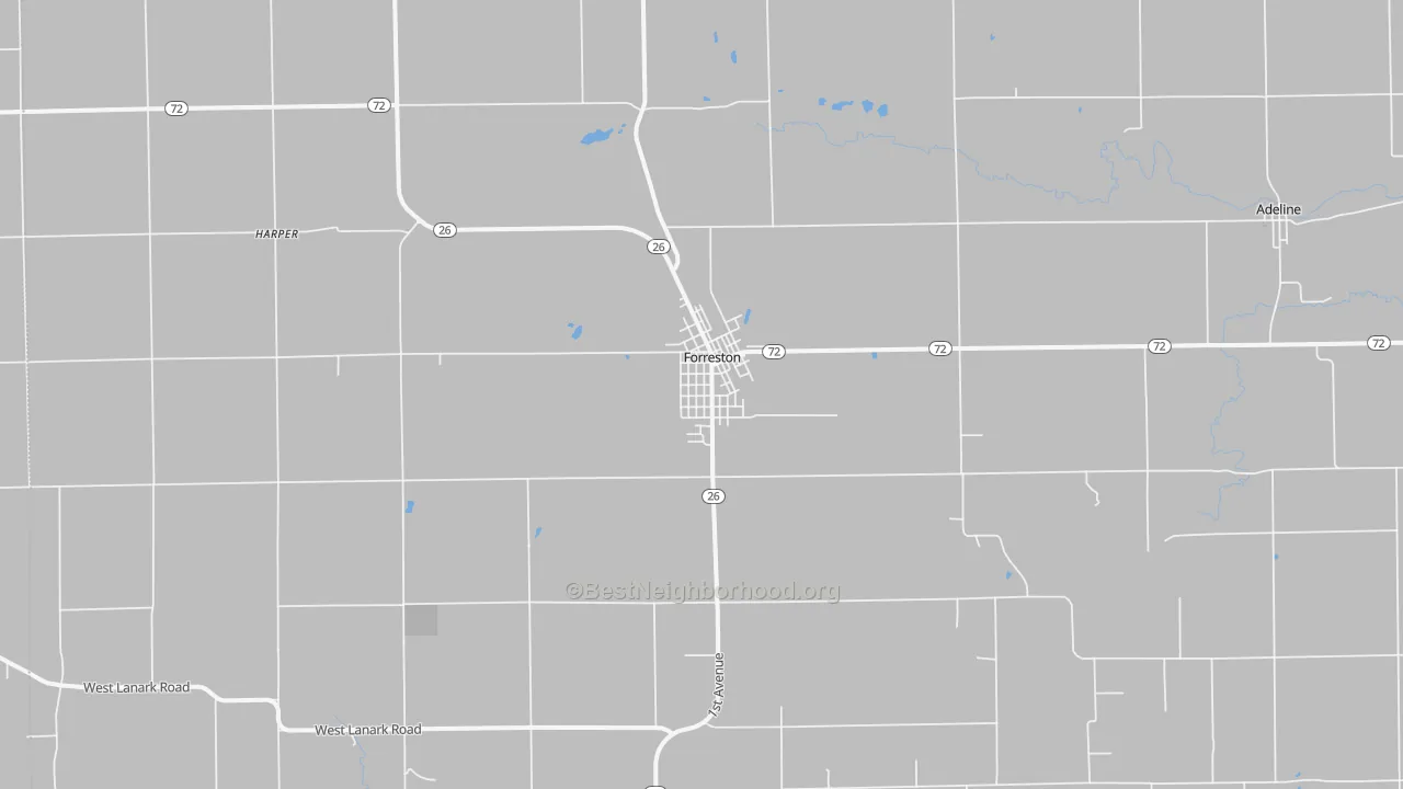 Transit Grade map of Forreston, IL