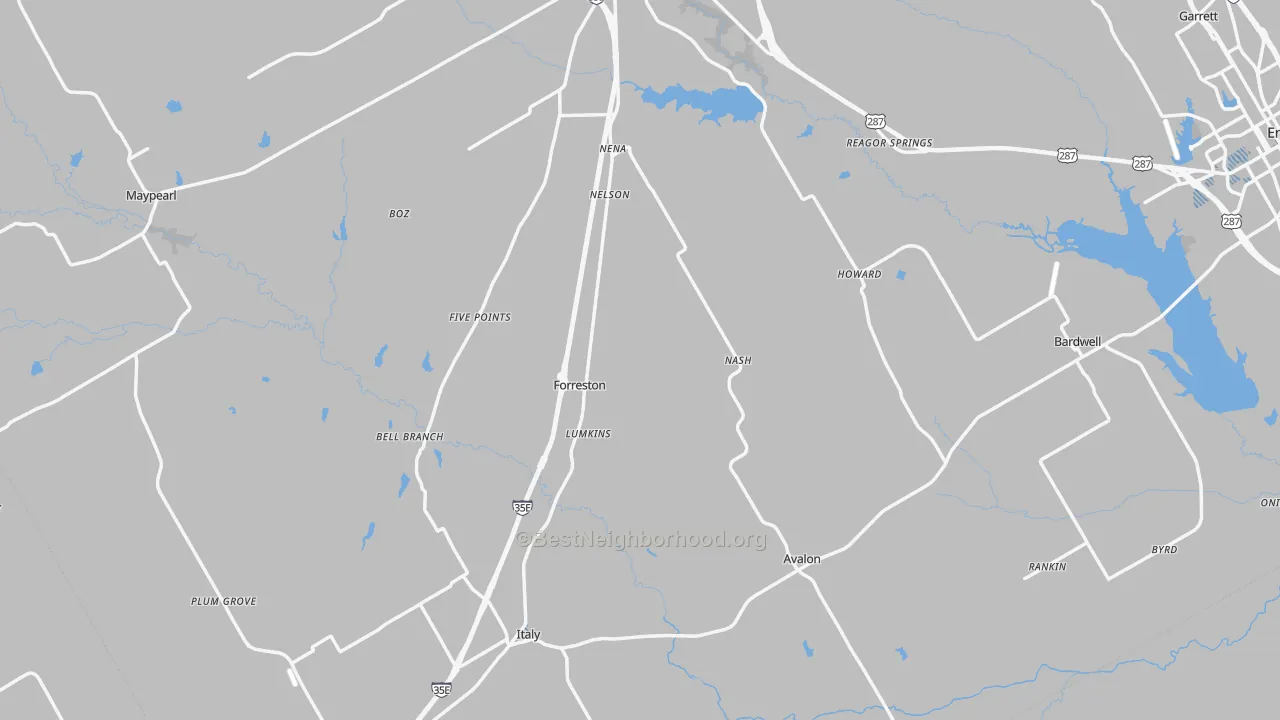 Transit Grade map of Forreston, TX