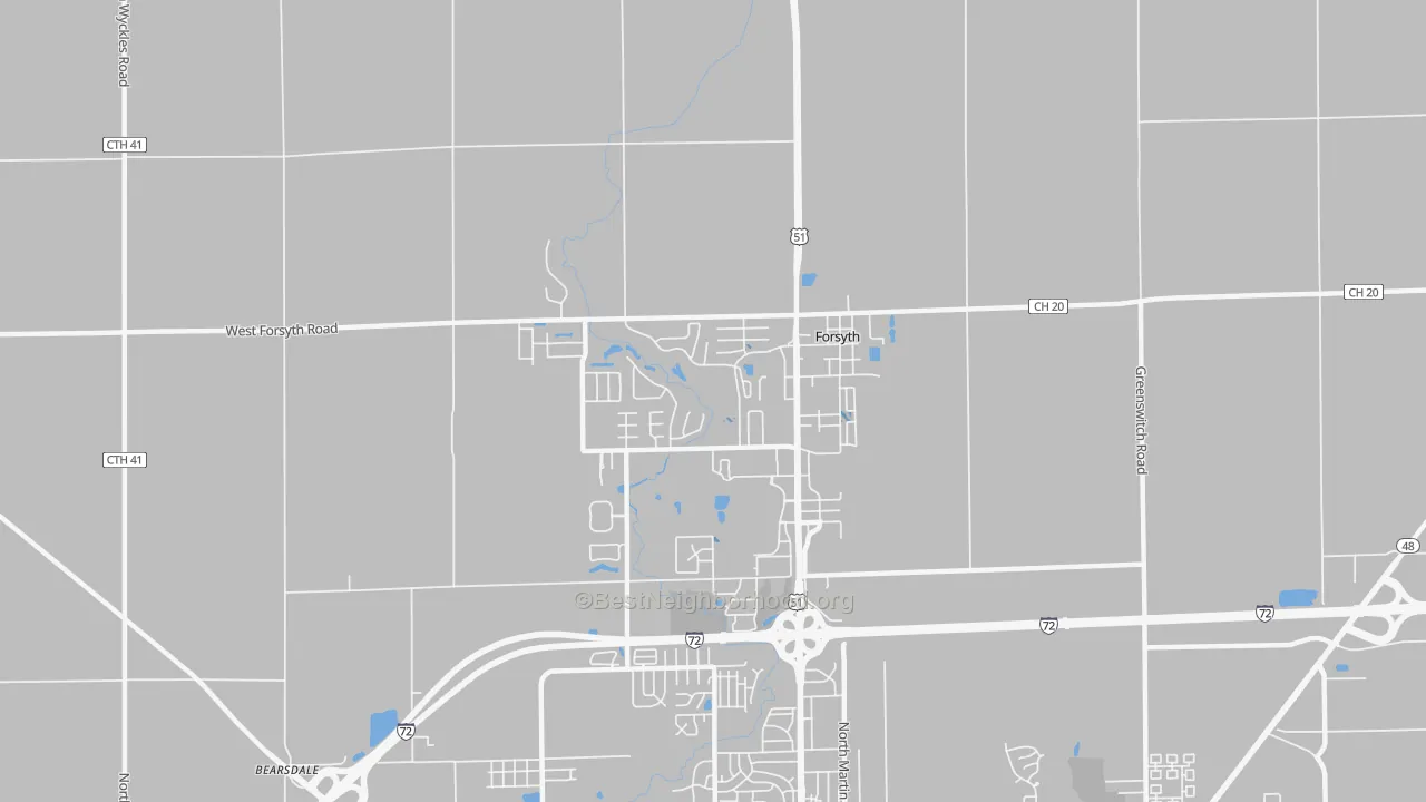 Transit Grade map of Forsyth, IL
