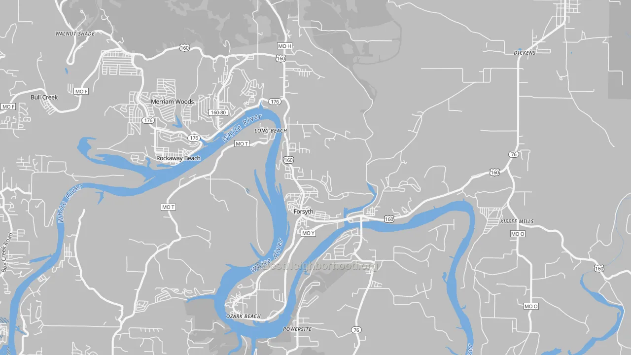 Transit Grade map of Forsyth, MO