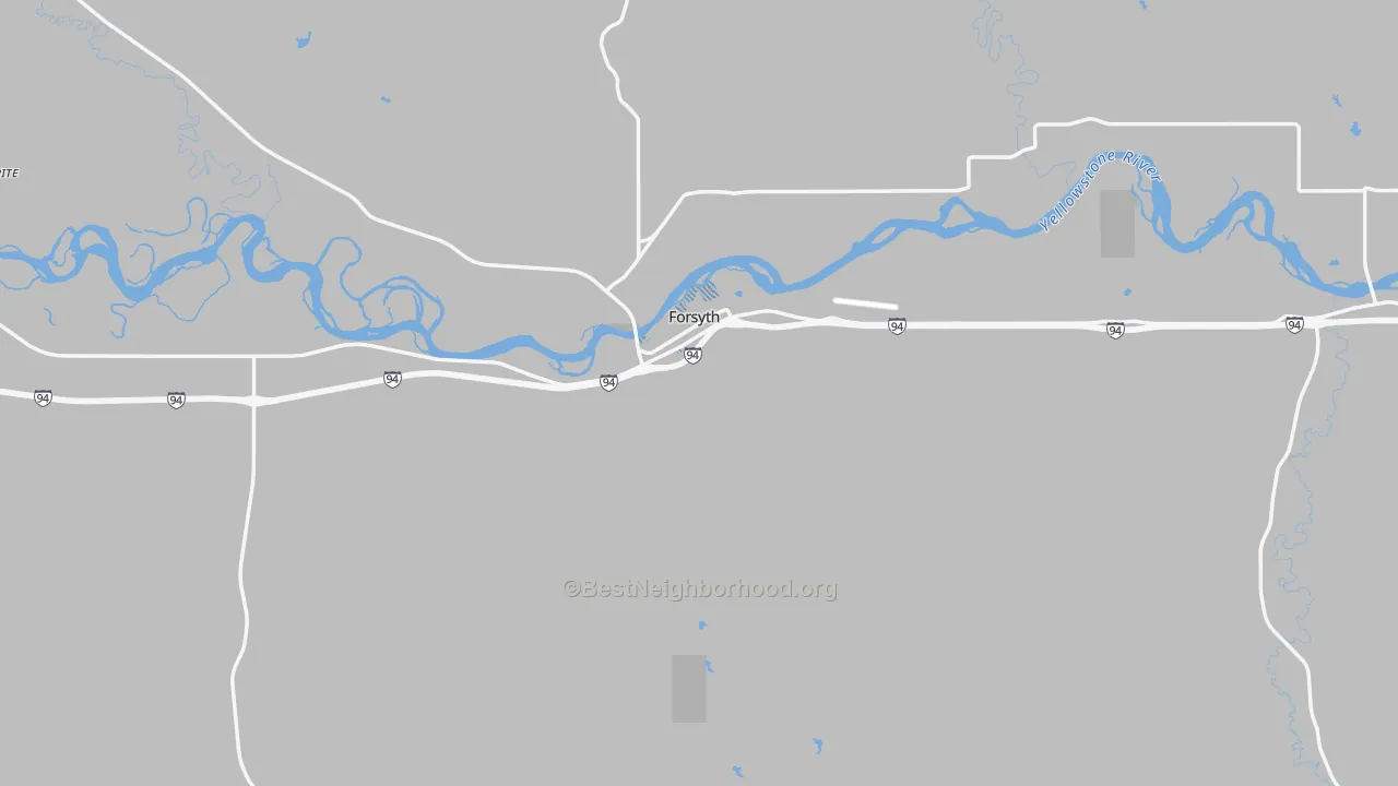 Transit Grade map of Forsyth, MT