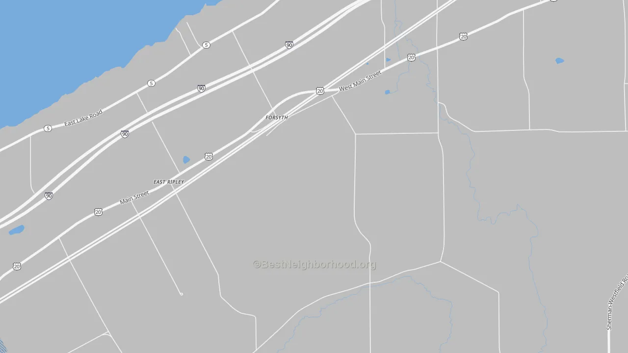 Transit Grade map of Forsyth, NY