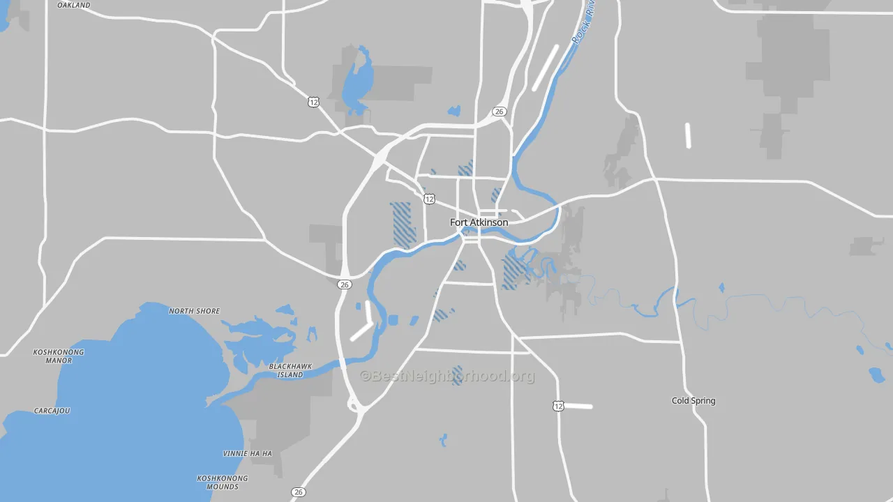 Transit Grade map of Fort Atkinson, WI