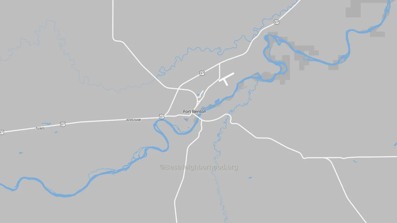 Transit Grade map of Fort Benton, MT