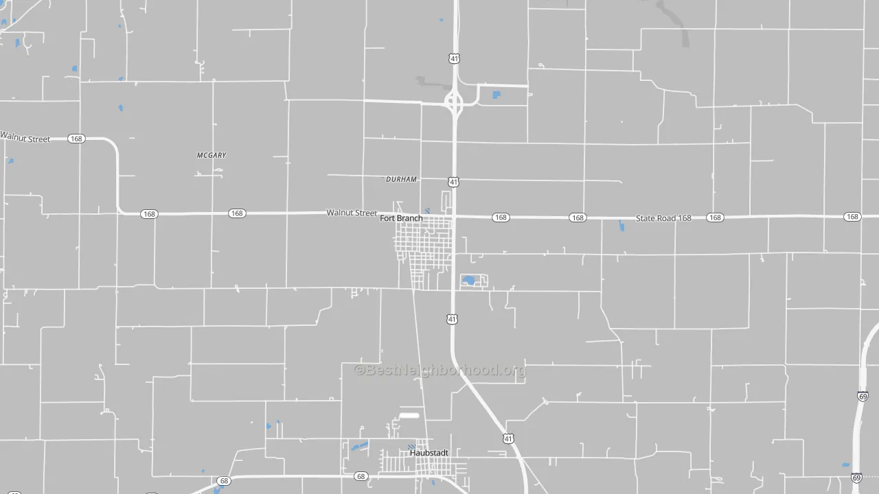 Transit Grade map of Fort Branch, IN