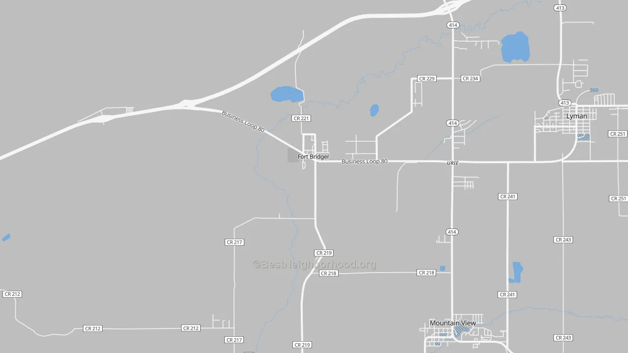 Transit Grade map of Fort Bridger, WY