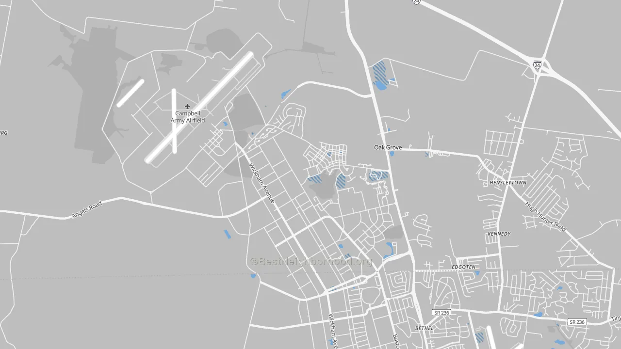 Transit Grade map of Fort Campbell North, KY