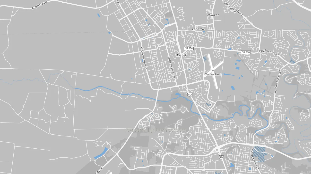 Transit Grade map of Fort Campbell, TN