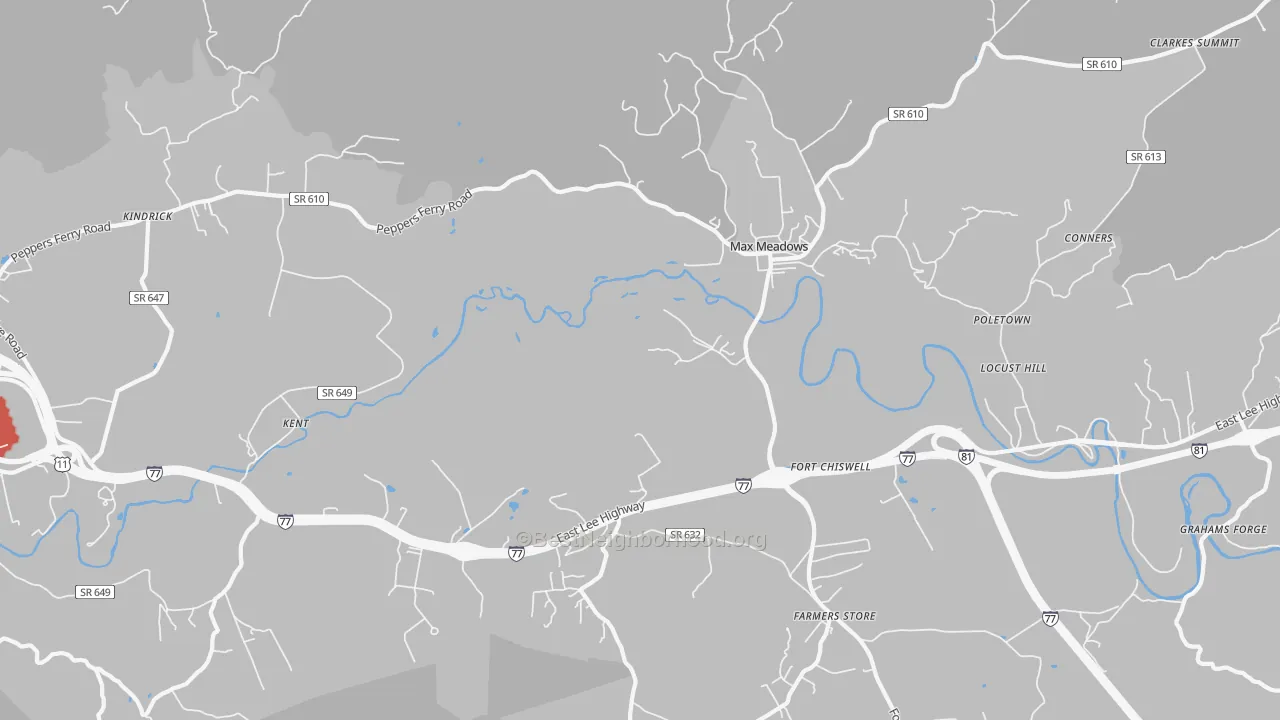 Transit Grade map of Fort Chiswell, VA