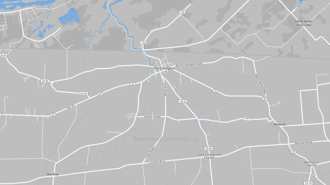 Transit Grade map of Fort Covington, NY