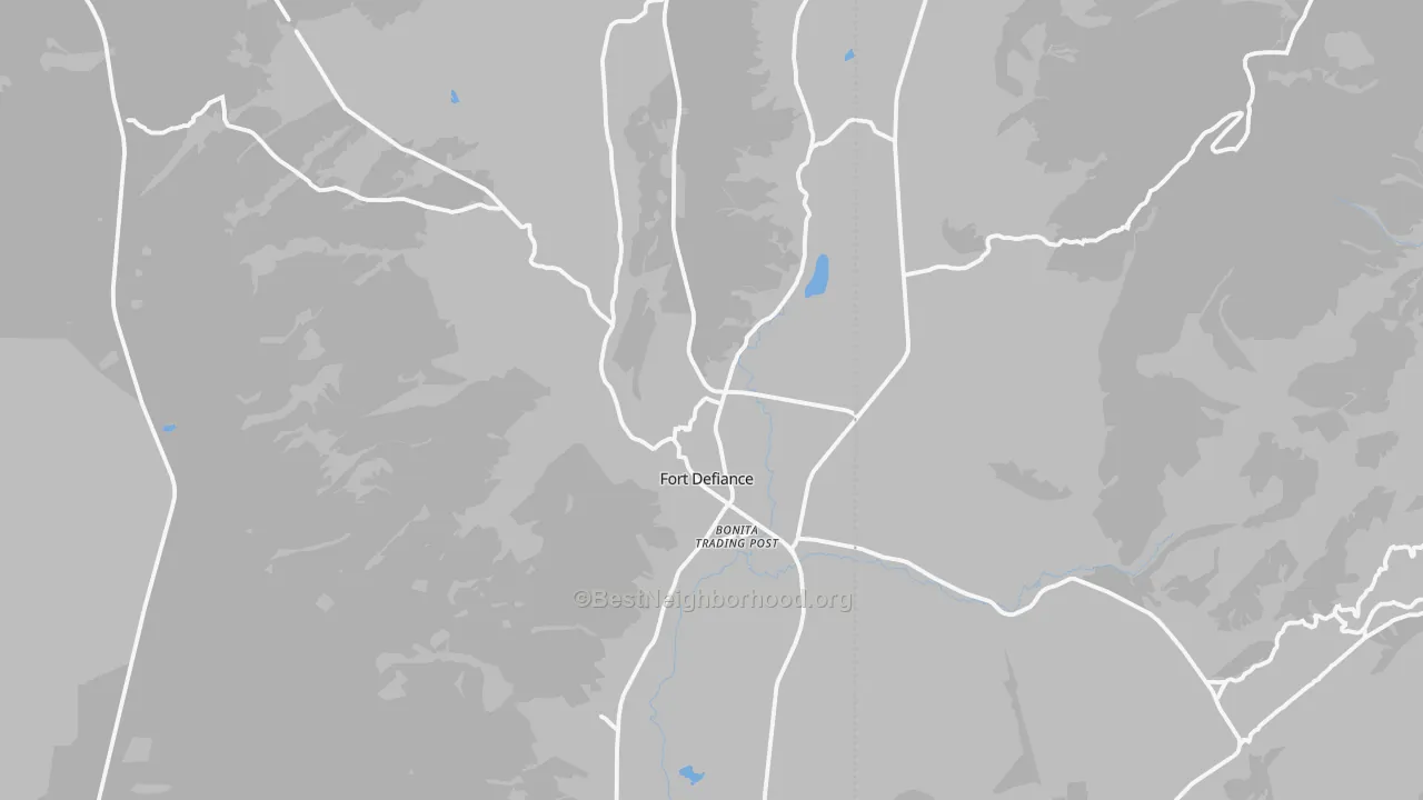Transit Grade map of Fort Defiance, AZ