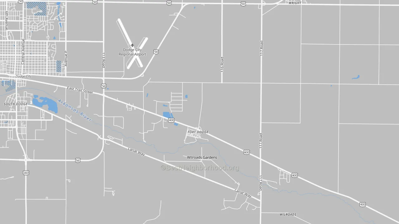 Transit Grade map of Fort Dodge, KS