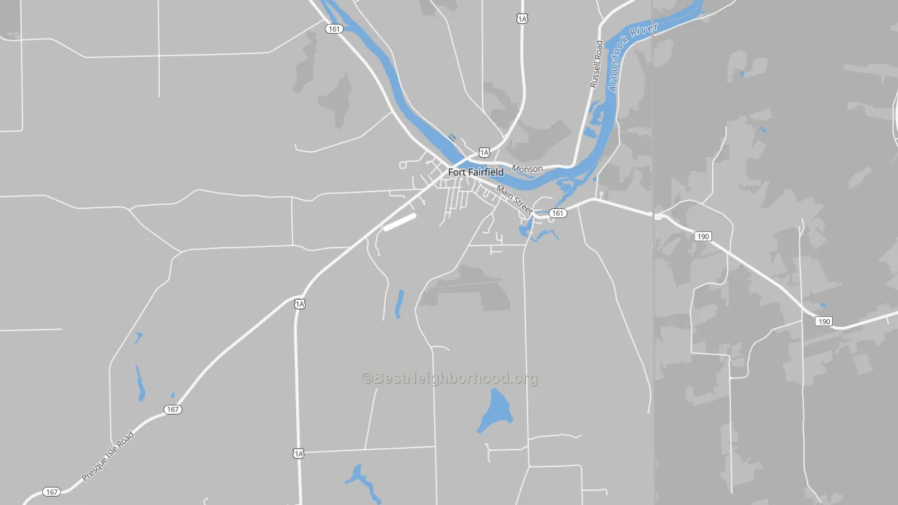 Transit Grade map of Fort Fairfield, ME
