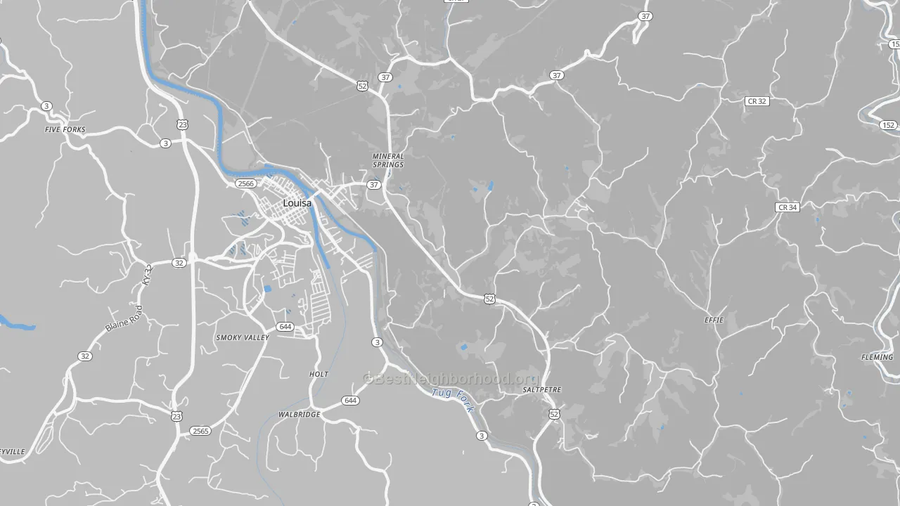 Transit Grade map of Fort Gay, WV