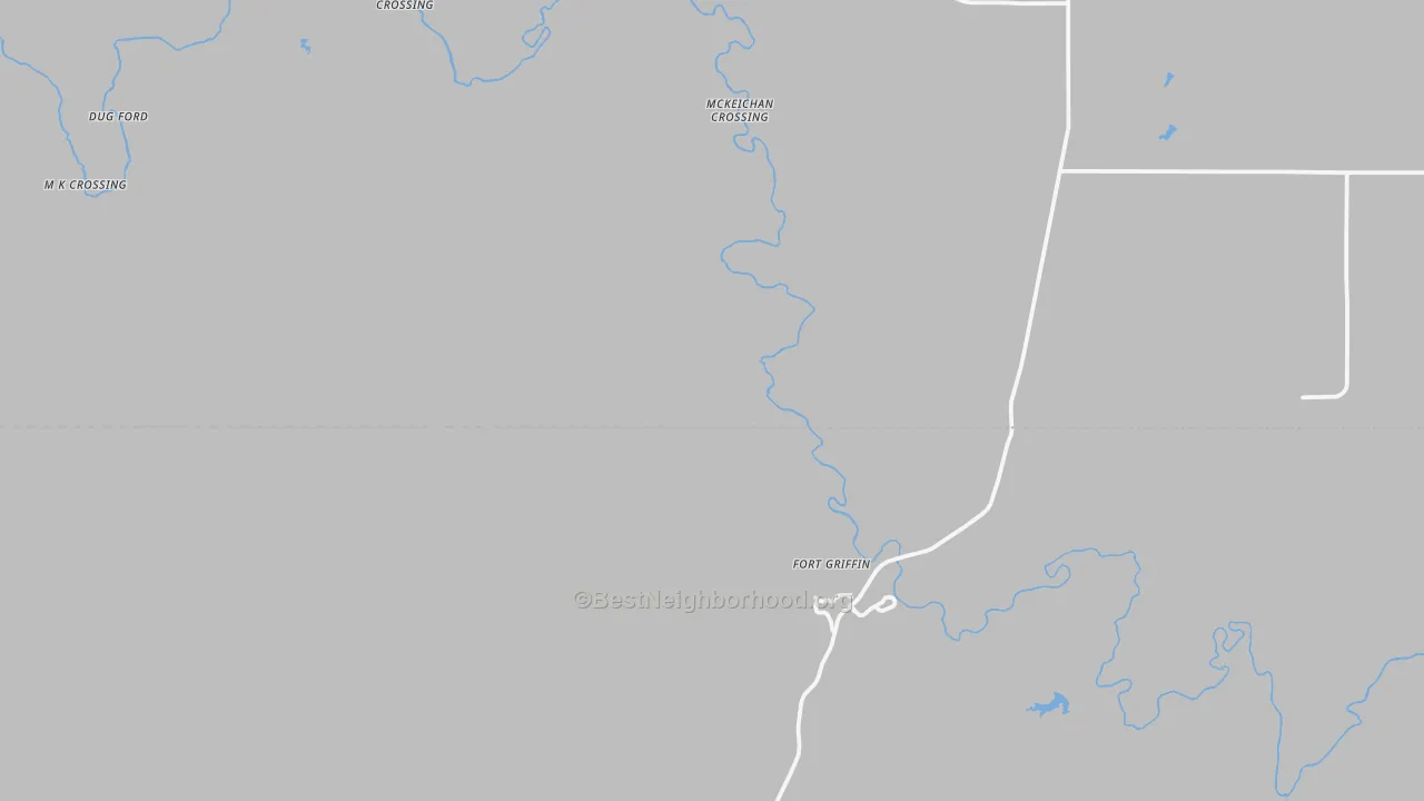 Transit Grade map of Fort Griffin, TX
