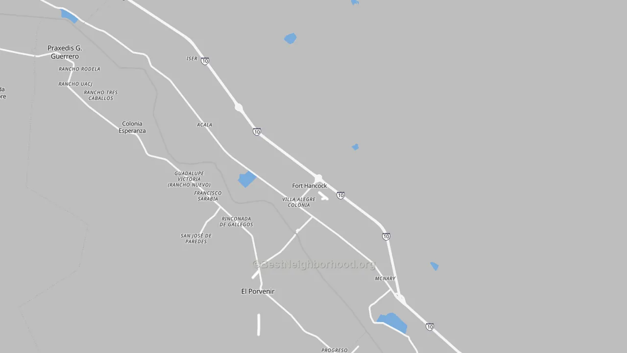 Transit Grade map of Fort Hancock, TX
