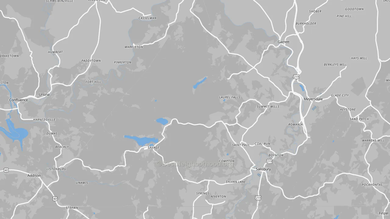 Transit Grade map of Fort Hill, PA