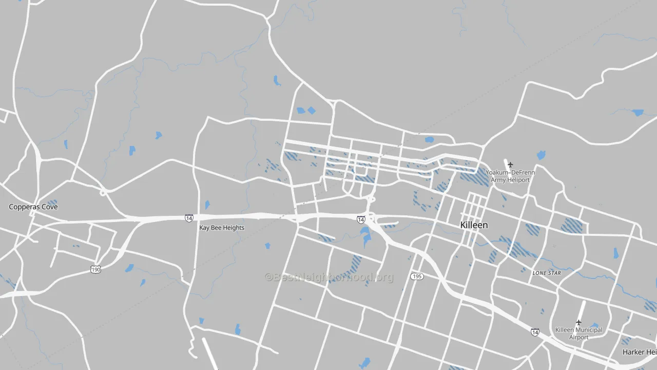 Transit Grade map of Fort Hood, TX