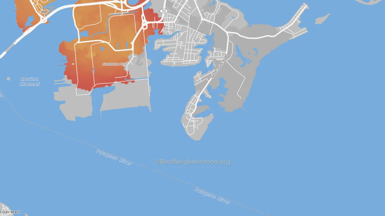 Transit Grade map of Fort Howard, MD