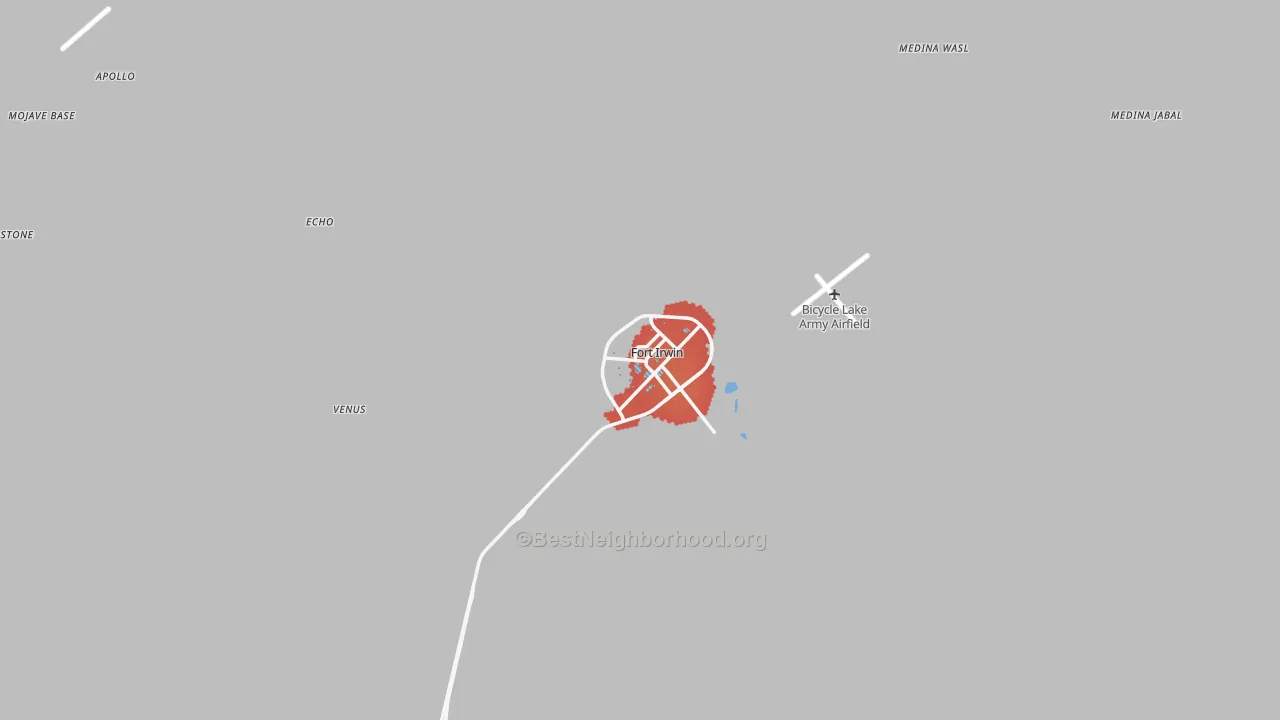 Transit Grade map of Fort Irwin, CA
