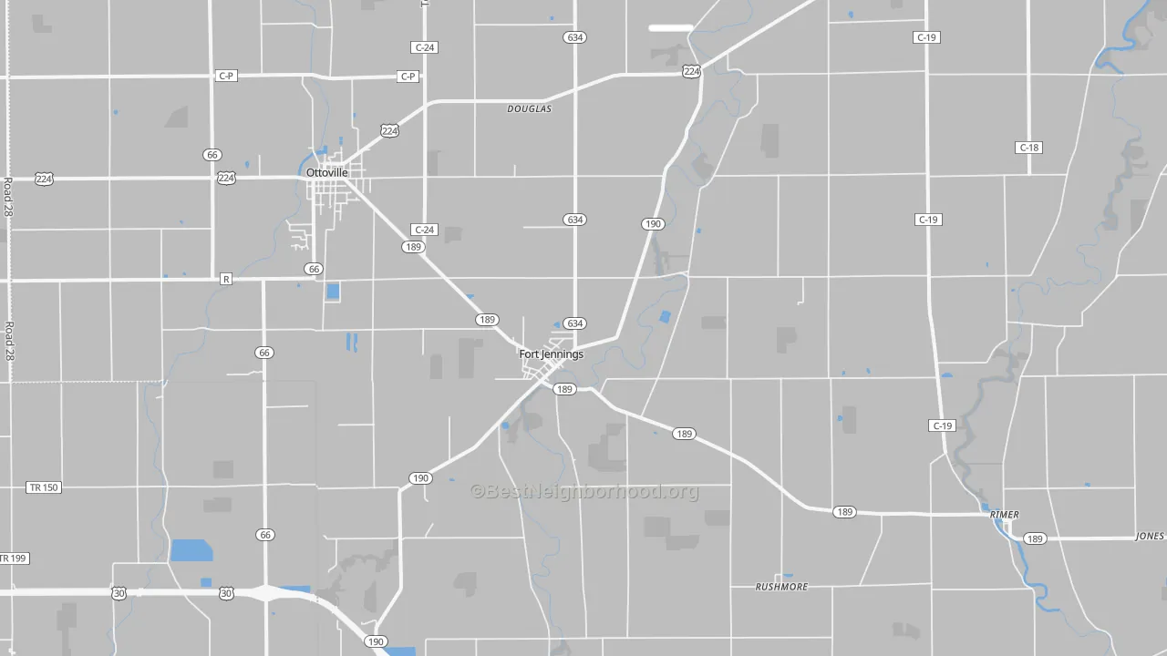 Transit Grade map of Fort Jennings, OH