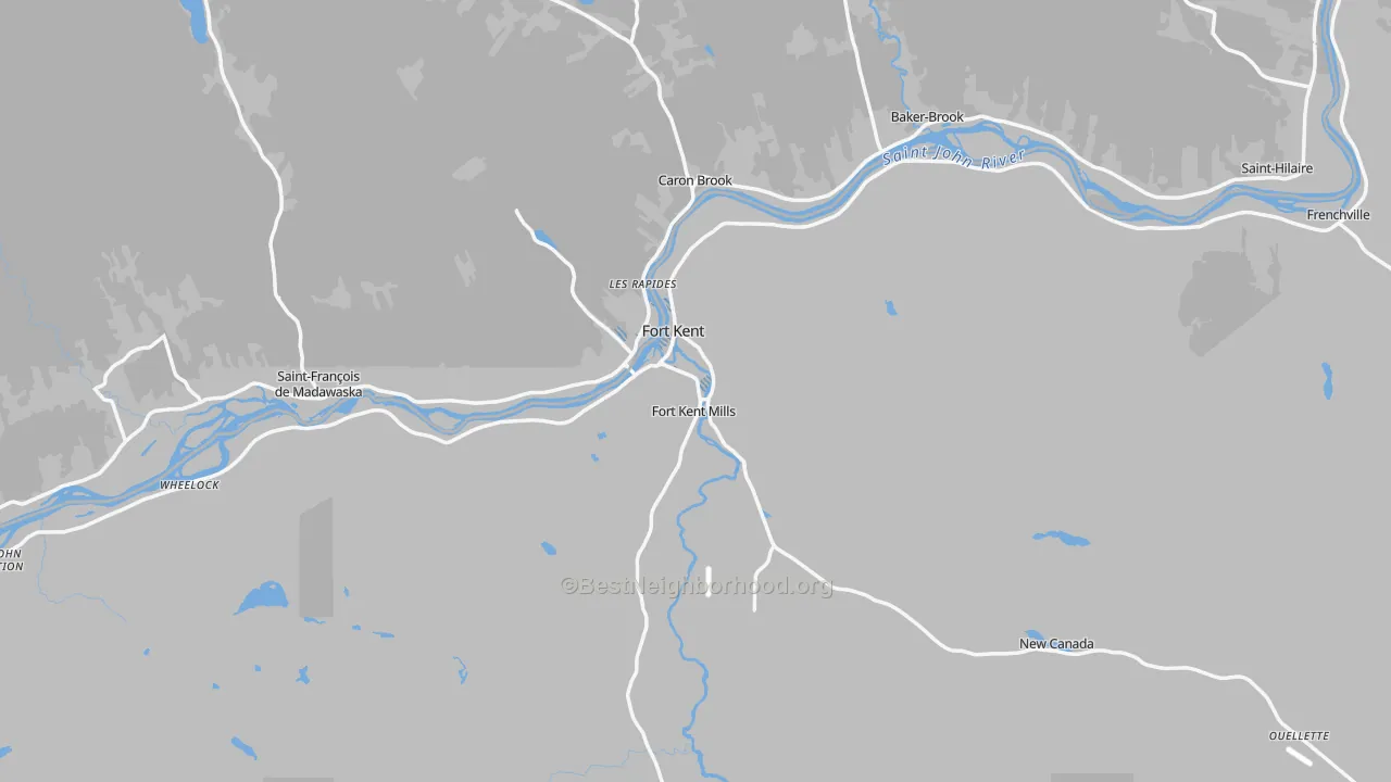 Transit Grade map of Fort Kent, ME