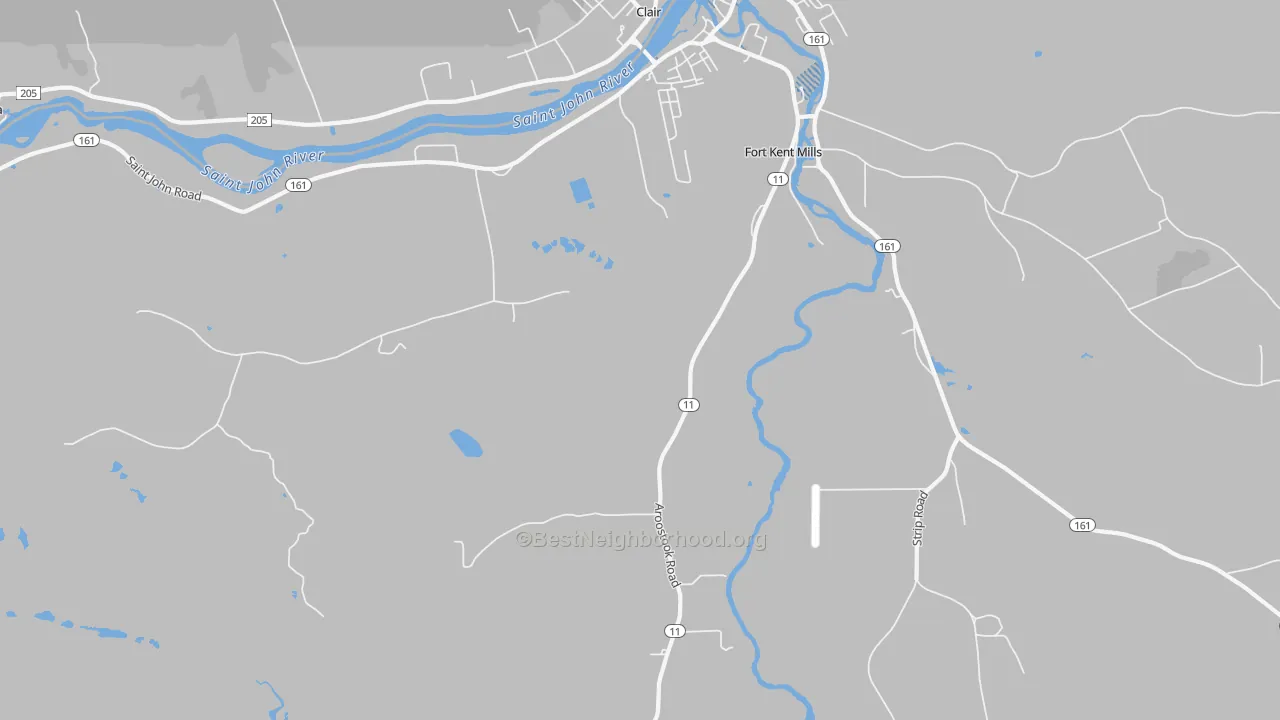 Transit Grade map of Fort Kent Village, ME