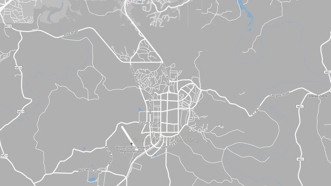 Transit Grade map of Fort Leonard Wood, MO