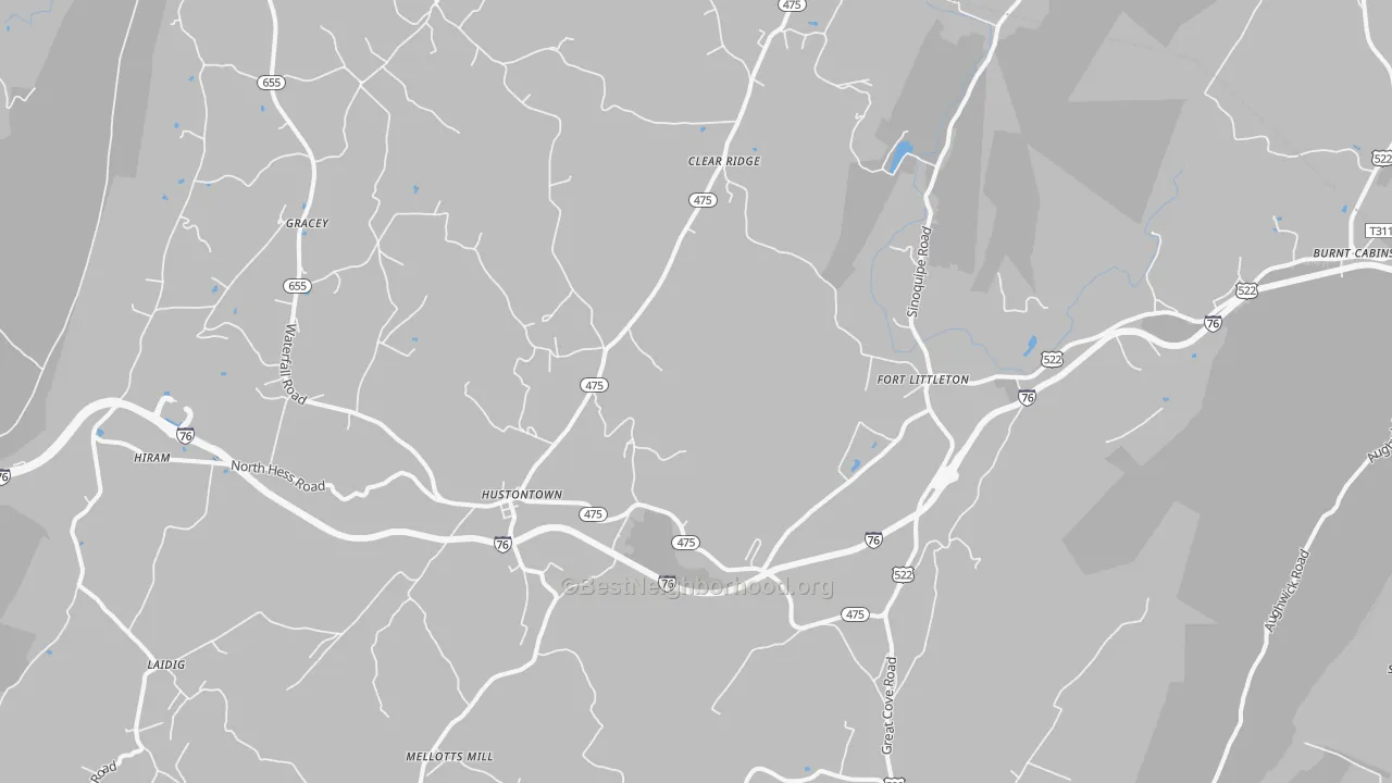 Transit Grade map of Fort Littleton, PA
