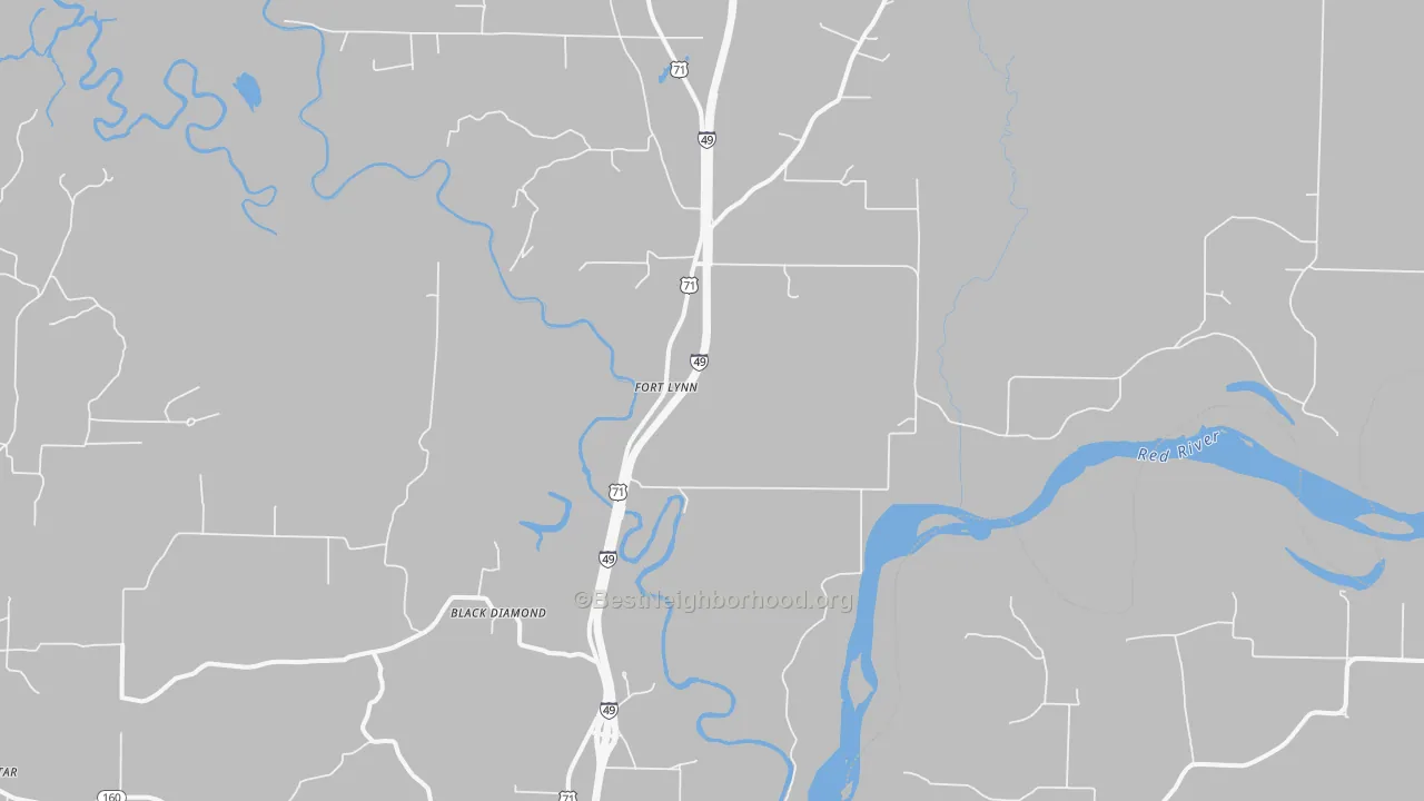 Transit Grade map of Fort Lynn, AR