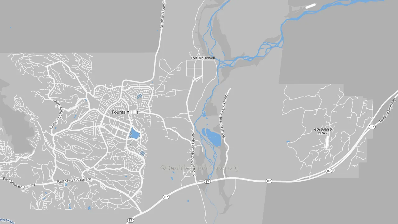 Transit Grade map of Fort McDowell, AZ