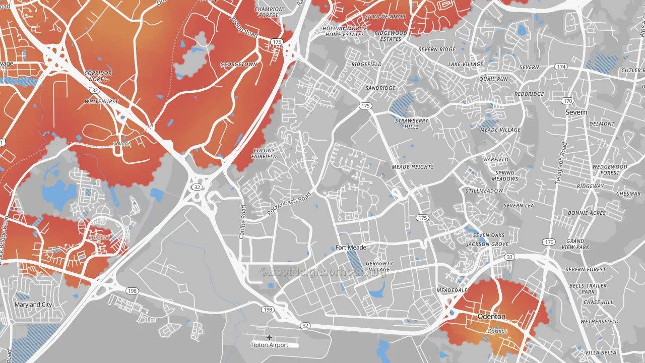 Transit Grade map of Fort Meade, MD