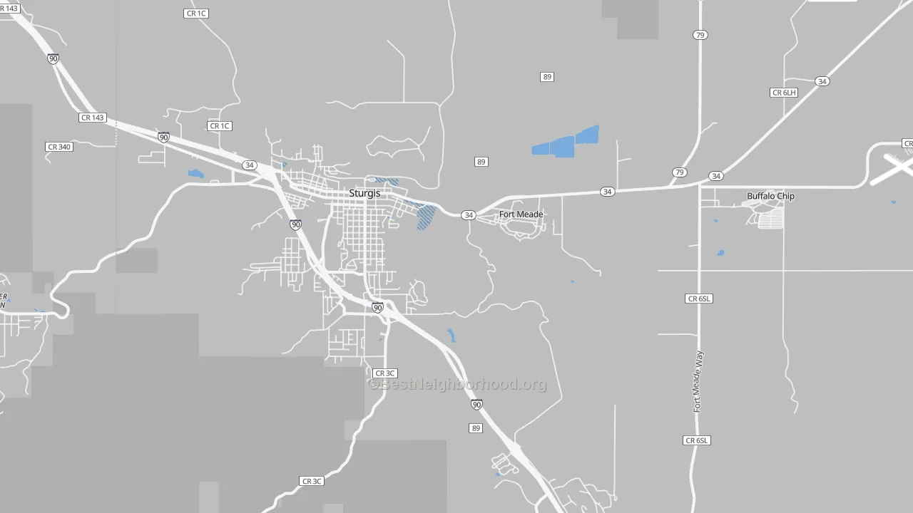 Transit Grade map of Fort Meade, SD