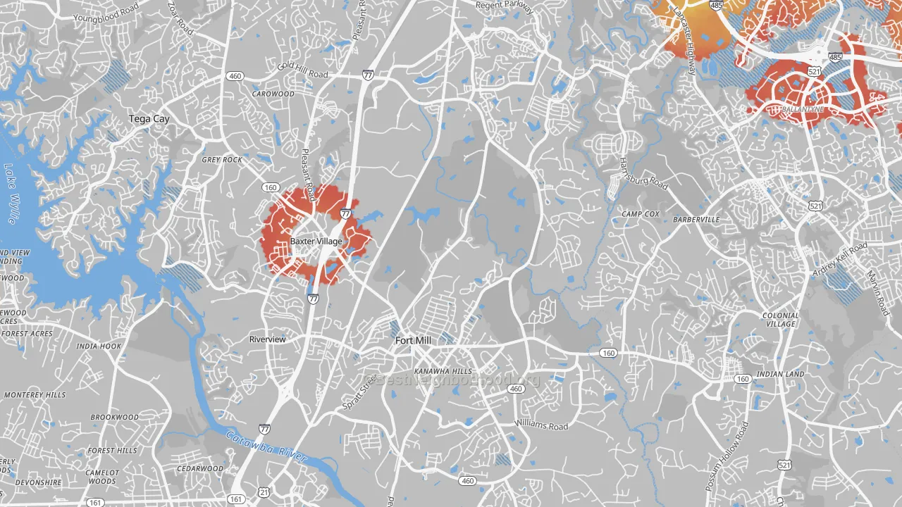Transit Grade map of Fort Mill, SC