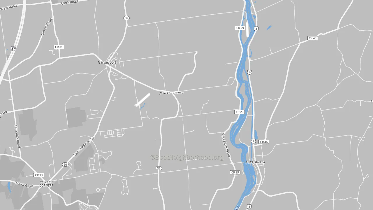 Transit Grade map of Fort Miller, NY