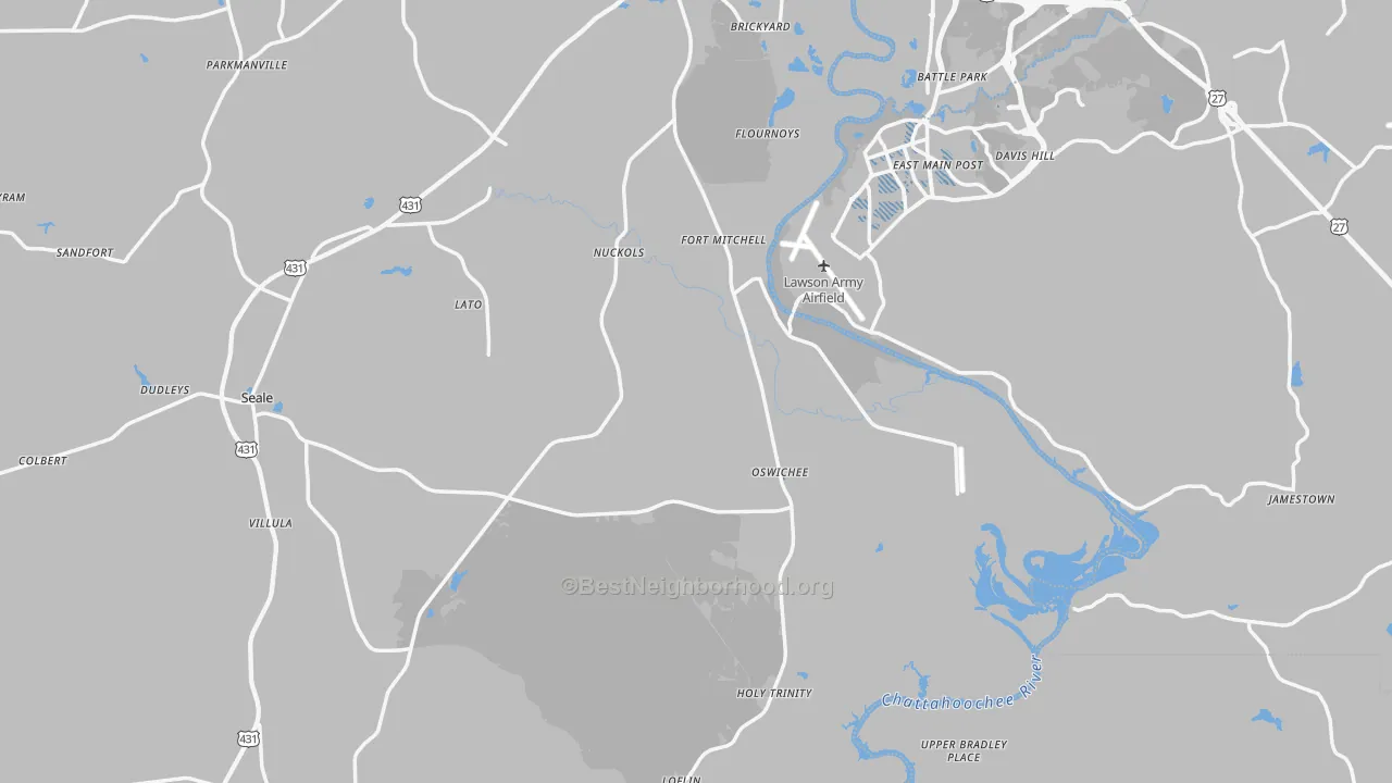 Transit Grade map of Fort Mitchell, AL
