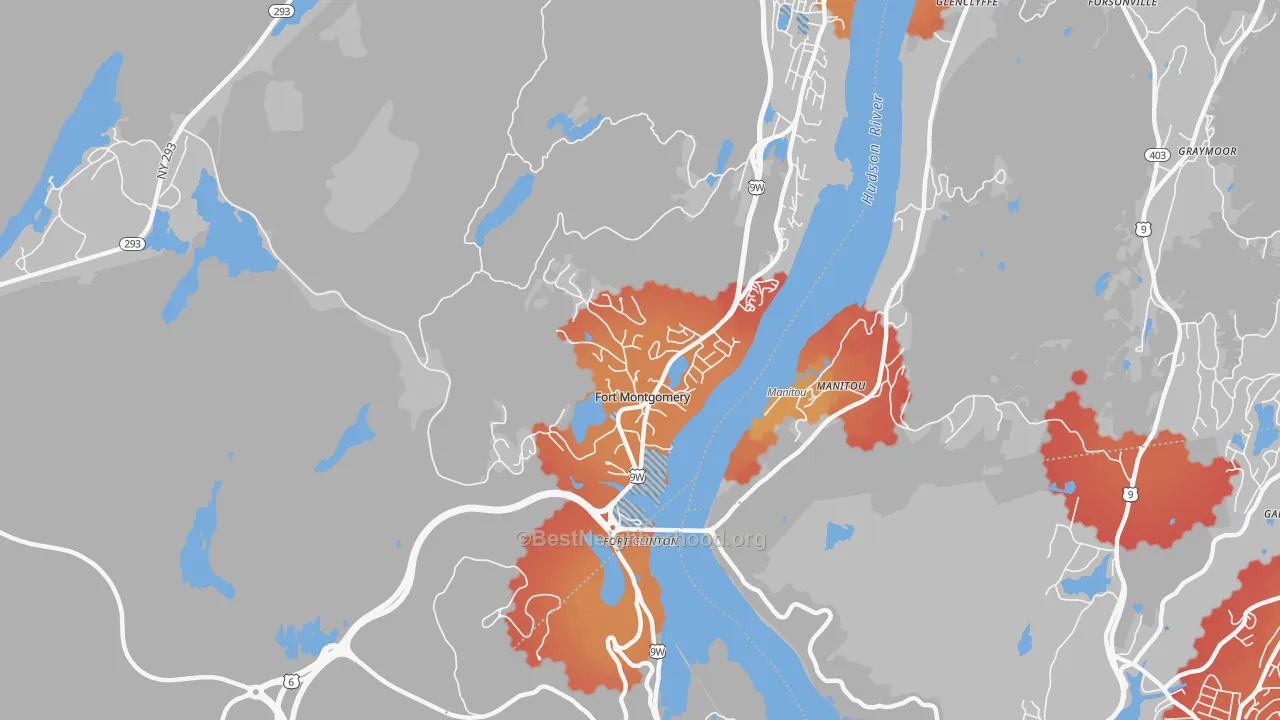 Transit Grade map of Fort Montgomery, NY