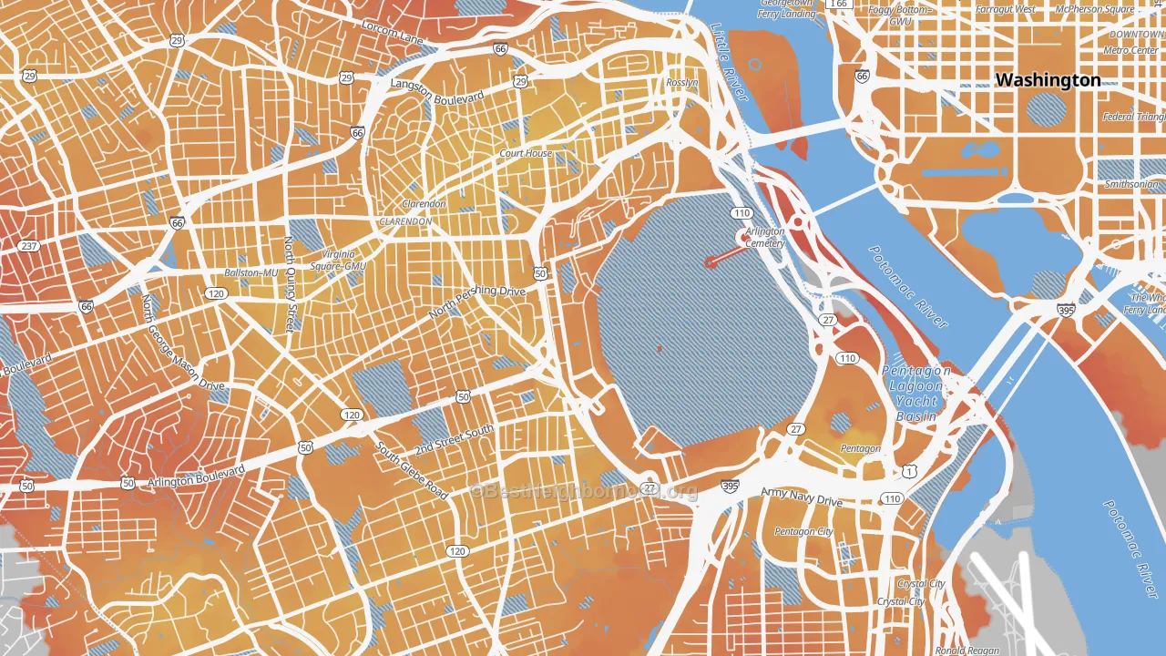 Transit Grade map of Fort Myer, VA