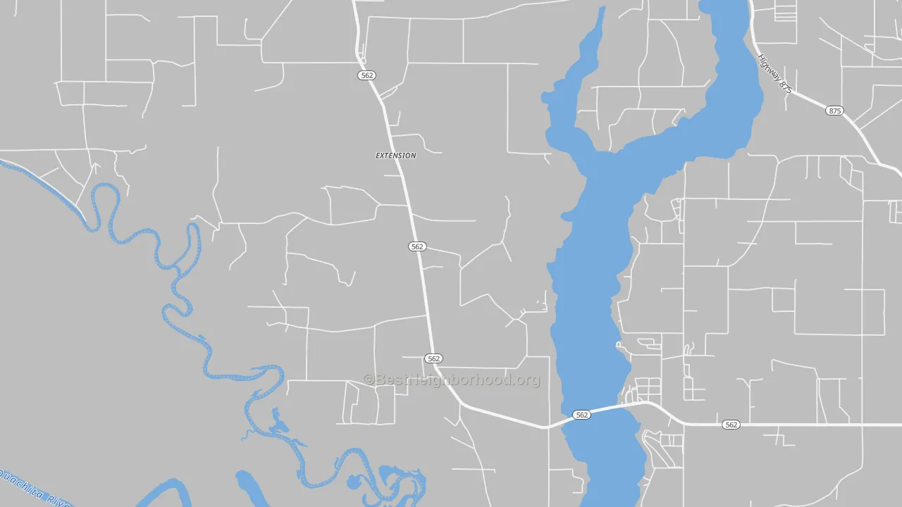 Transit Grade map of Fort Necessity, LA