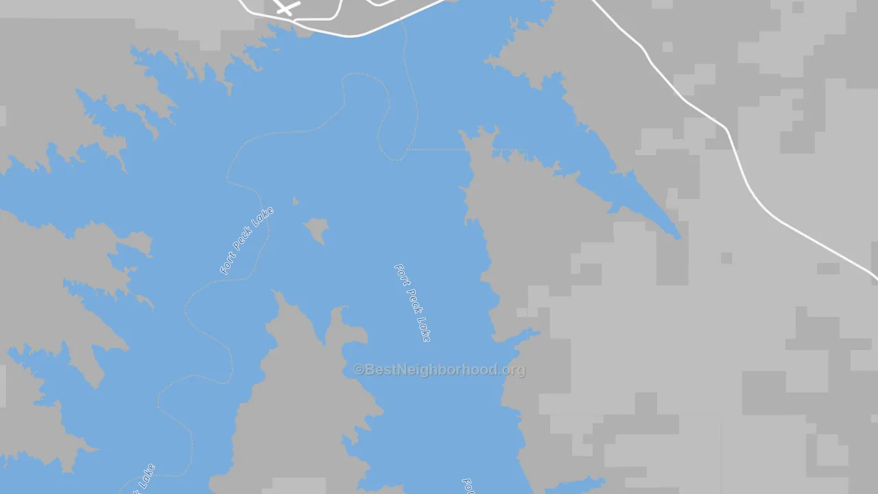Transit Grade map of Fort Peck, MT