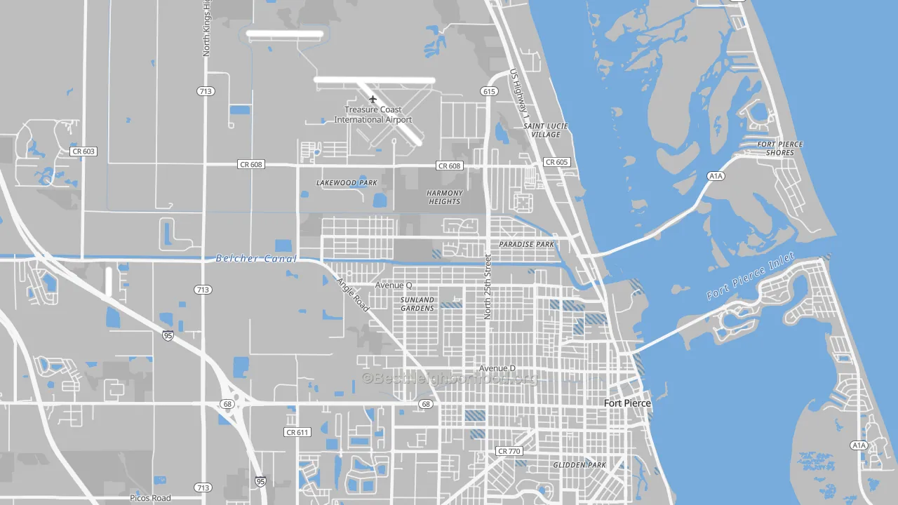 Transit Grade map of Fort Pierce North, FL