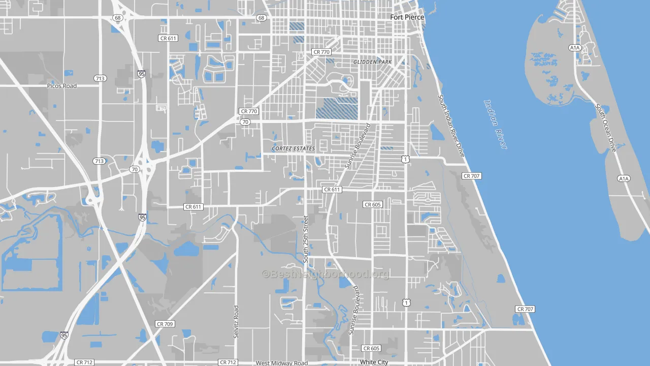 Transit Grade map of Fort Pierce South, FL