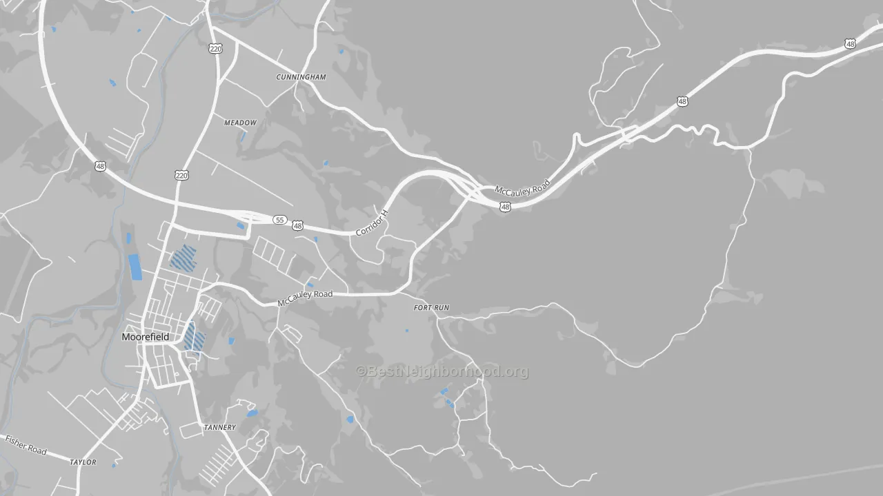 Transit Grade map of Fort Run, WV