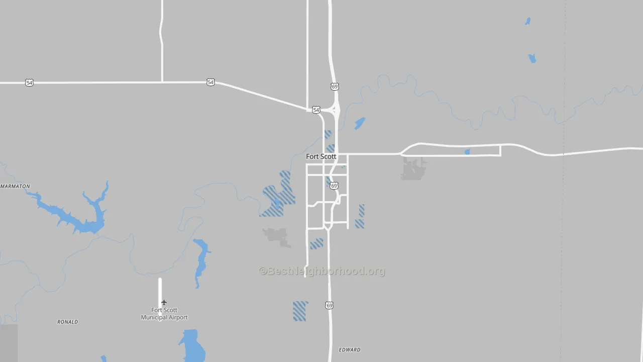 Transit Grade map of Fort Scott, KS